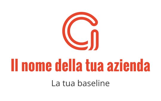 Design del logo moderno con una lettera "C" e "G" stilizzate in rosso