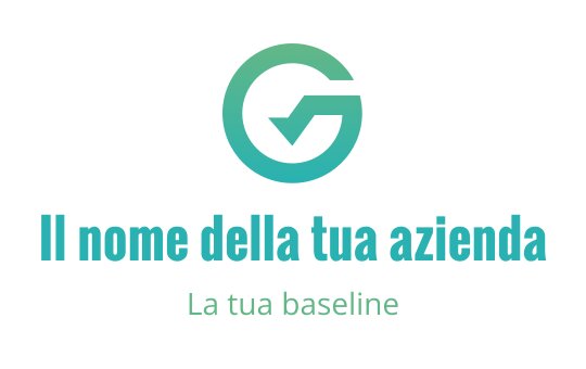 Design del logo circolare moderno con un segno di spunta verde sfumato