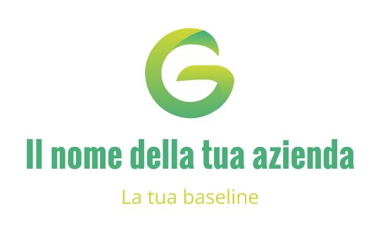 Logo moderno verde e giallo con una lettera G stilizzata