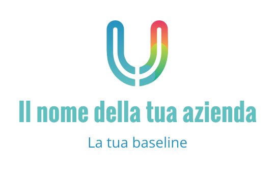 Design del logo moderno con una lettera U stilizzata in colori vivaci