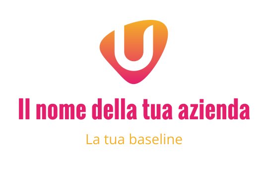 Design del logo moderno con una lettera U stilizzata in colori sfumati