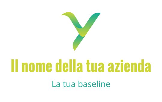 Logo moderno verde e blu con una lettera Y stilizzata