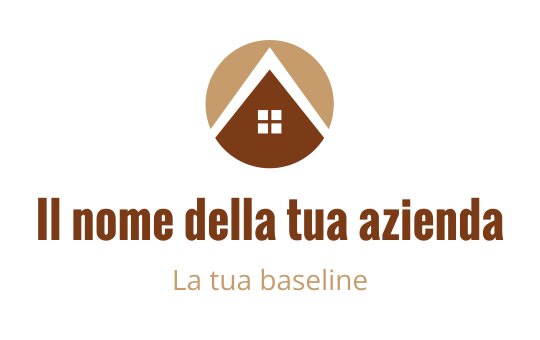 Logo di una casa moderna con una combinazione di colori marroni e forme geometriche