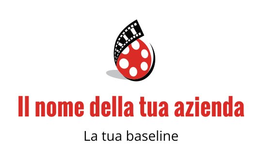 Logo design di una coccinella giocosa con un elemento di pellicola