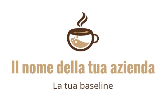 Logo di tazza di caffè con vapore e bolle giocose