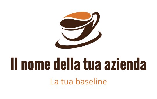 Logo di tazza di caffè moderno con colori marroni e arancioni caldi