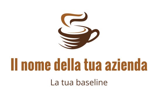 Logo di tazza di caffè moderno con vapore in toni marroni caldi