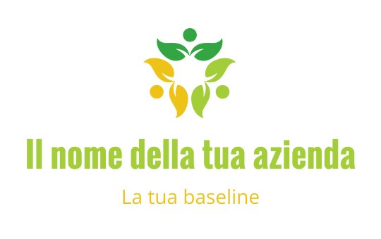 Logo colorato con foglie stilizzate e figure umane