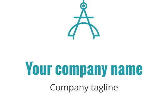Design del logo moderno con una bussola e tipografia pulita