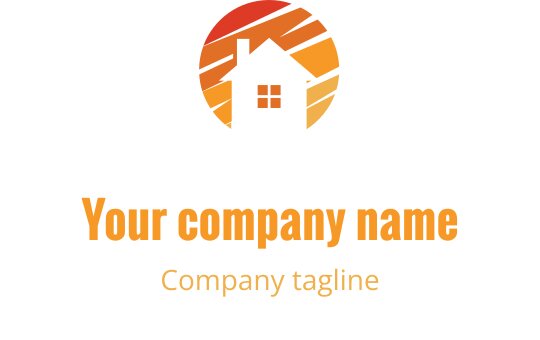 Logo vivace con un tema festivo in corallo e oro
