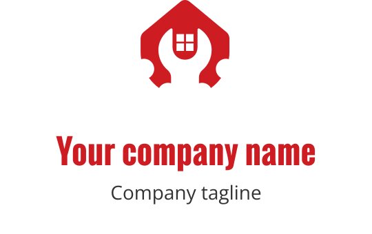 Logo design audace rosso con la parola "Maintenant5" in un carattere moderno