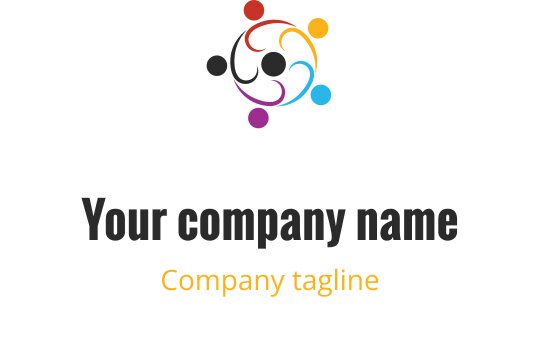 Logo colorato con figure interconnesse disposte in un cerchio