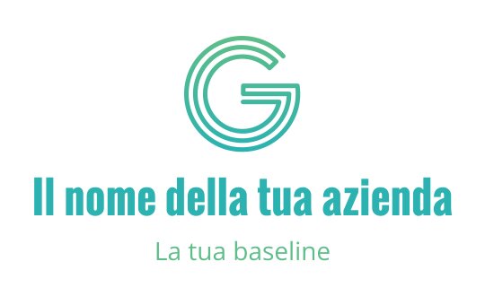 Design del logo moderno con una lettera G verde stilizzata e elementi circolari