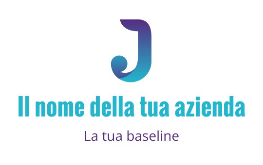 Logo moderno blu e viola con una lettera J stilizzata