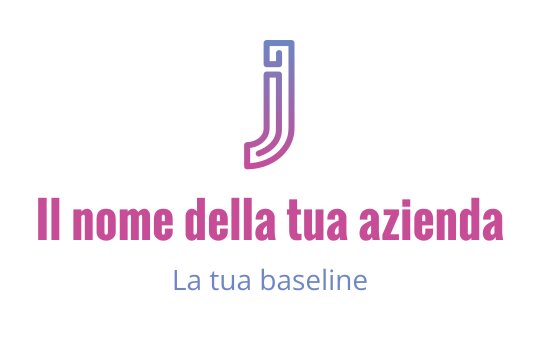 Logo moderno con una lettera 'j' stilizzata in gradiente rosa e viola