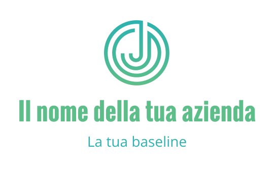 Logo moderno circolare con una lettera J stilizzata in sfumature di teal