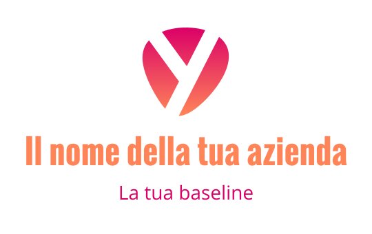 Design del logo moderno con una lettera Y stilizzata in rosa e arancione