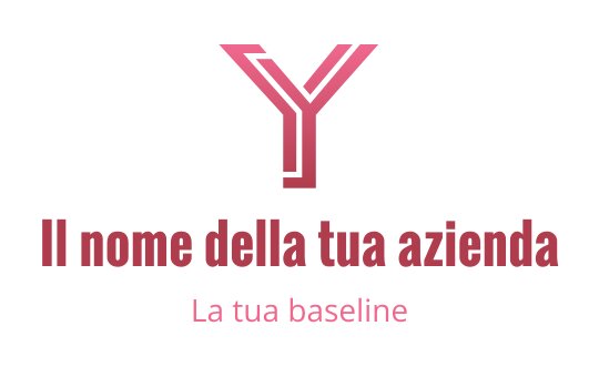 Logo moderno rosa e grigio con una lettera Y stilizzata