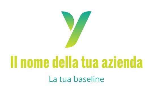 Logo moderno verde e blu con una lettera Y stilizzata