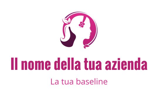 Logo elegante con la silhouette di una donna e un fiore