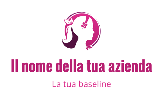 Logo di design elegante con la silhouette di una donna con un fiore nei capelli