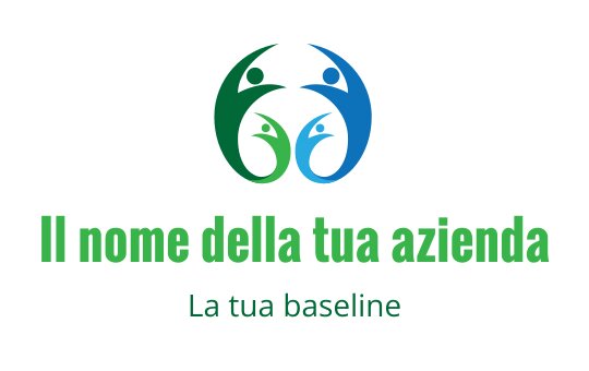 Design del logo moderno con figure interconnesse in verde e blu