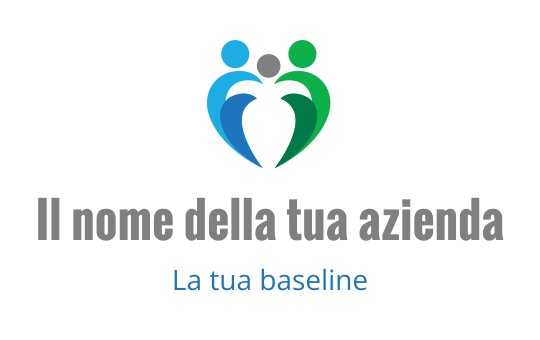 Logo colorato con tre figure astratte a forma di cuore