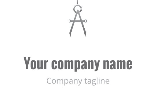 Logo minimalista con una bussola e la lettera A stilizzata