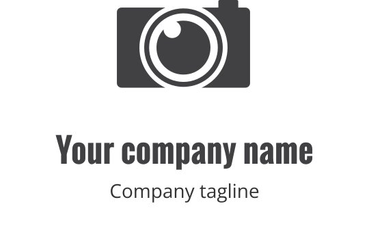 Logo design elegante grigio con una forma stilizzata della lettera