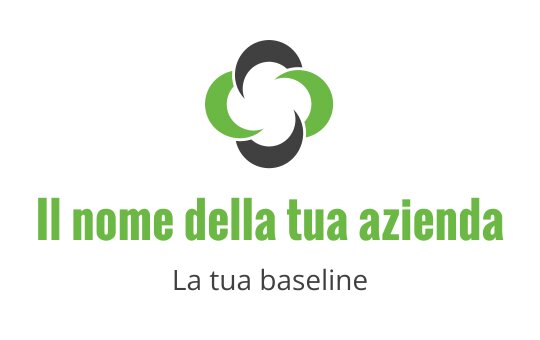 Design del logo moderno con un vortice circolare in verde e grigio
