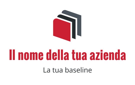 Design del logo moderno con forme sovrapposte rosse e grigie