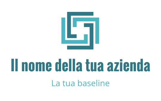 Design del logo moderno geometrico con forme teal intrecciate