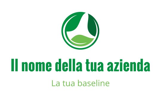 Design del logo moderno verde con forma circolare e elementi fogliari