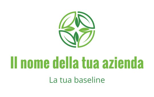 Design del logo moderno verde con un motivo circolare di foglie
