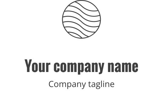 Design del logo circolare moderno con linee ondulate in stile minimalista