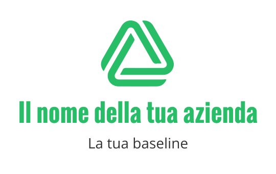 Logo design triangolare verde moderno con linee sovrapposte