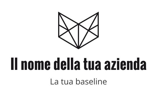 Logo di volpe geometrica con angoli acuti e linee pulite