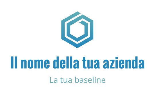 Design del logo esagonale moderno in tonalità di blu sfumate