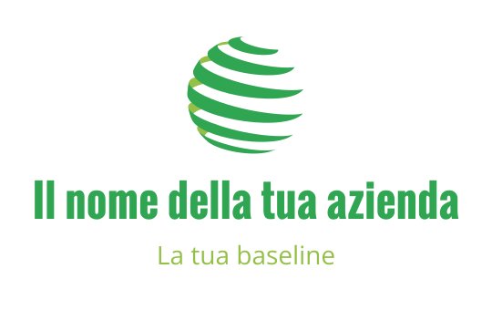 Logo design moderno di un globo verde con strisce curve