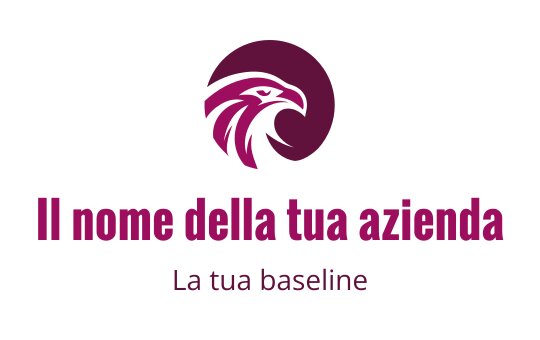 Logo di un'aquila audace in tonalità di viola e rosa