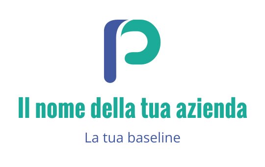 Logo moderno blu e verde con una lettera P stilizzata
