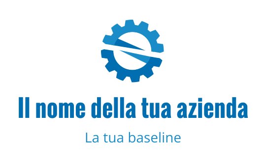 Logo design moderno blu con un elemento a striscia
