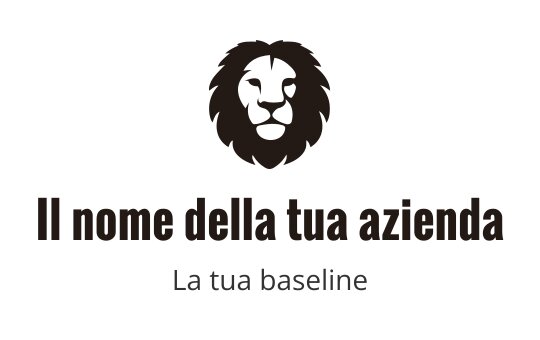 Logo di testa di leone audace in tonalità marrone scuro