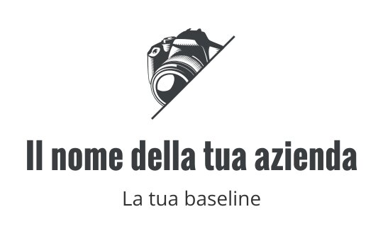 Logo di una fotocamera moderna con una composizione elegante e angolata