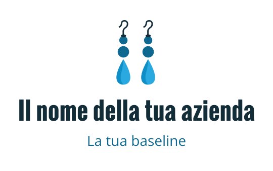 Logo di orecchini elegante con perline blu e forme a goccia