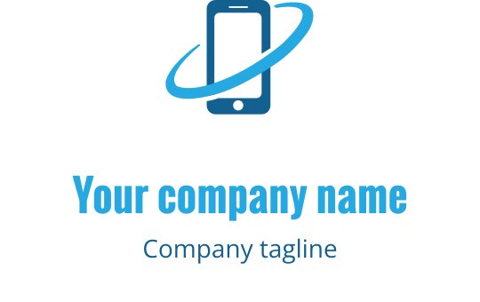 Logo design dinamico in turchese e blu con linee di velocità stilizzate