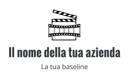 Logo pulito con una linea curva sopra un testo in grassetto