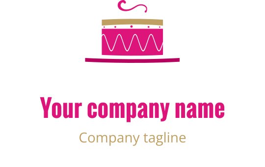 Logo design audace in rosso e oro con lettering stilizzato