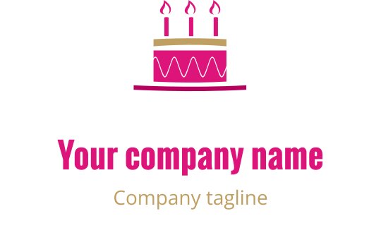 Logo design audace in rosso e oro con lettering stilizzato