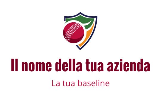 Logo colorato con un frutto rosso e foglie verdi su uno scudo